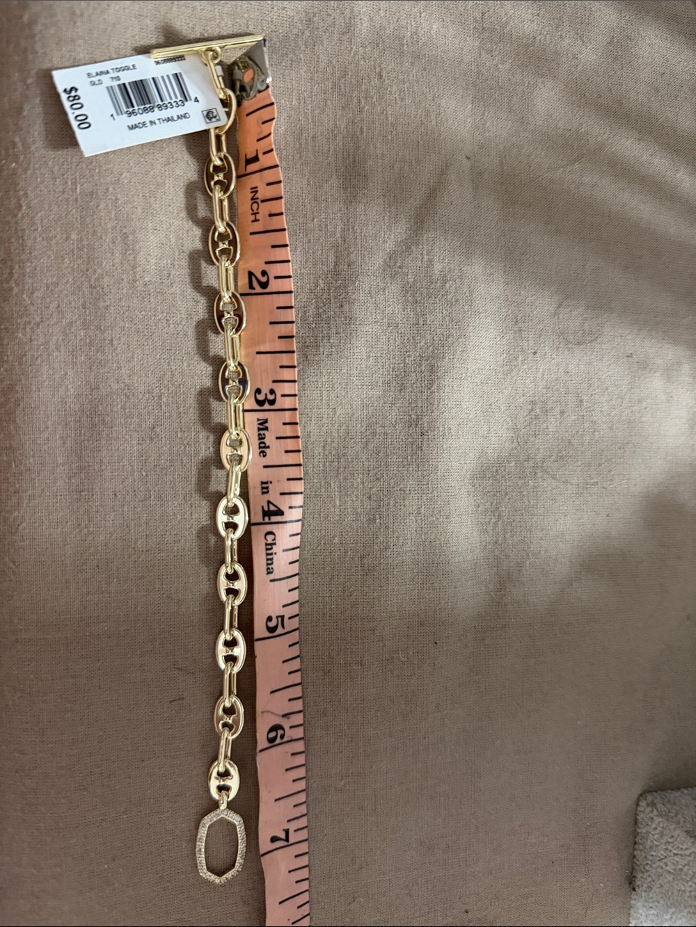 NWT ✨Kendra Scott Polished Gold Chain Toggle Bracelet - Picture 3 of 4